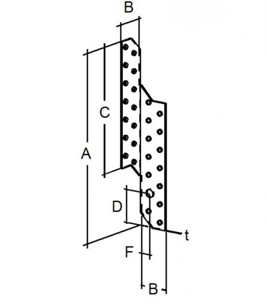 Sparrenpfettenanker  170 re/li Verpackung SPF170LR-B
